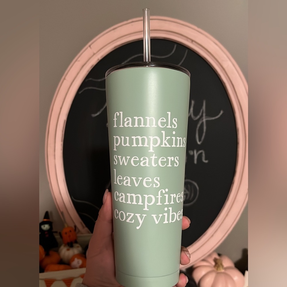 Adorable fall vibes cup!